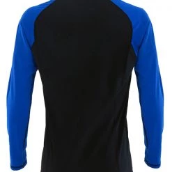 Aropec Lycra Mens Long Sleeve Rash Vest Black/Blue