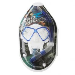 Aropec Adult Silicone Dive Mask And Snorkel Set Transparent Blue
