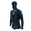 Aropec UV Hooded Mens Spearfishing Wetsuit Top Camo Blue