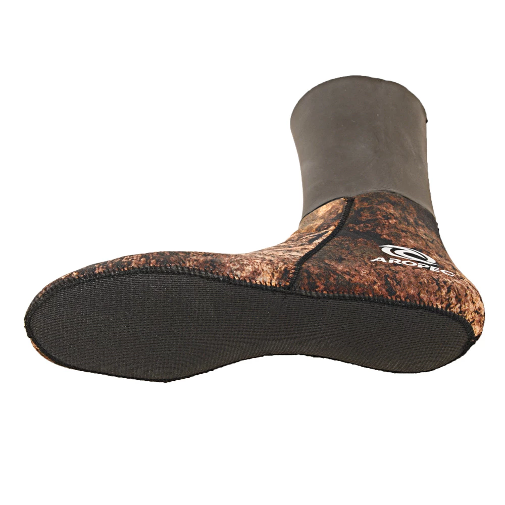 Aropec Mens Neoprene Spearfishing Dive Socks Copper Brown 3mm 4 Aropec Mens Neoprene Spearfishing Dive Socks Copper Brown 3mm - Image 2