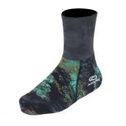 Aropec Mens Spearfishing Dive Socks Half Camo Green 3mm