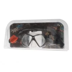 Aropec Silicone Adult Dive Mask And Snorkel Set Black