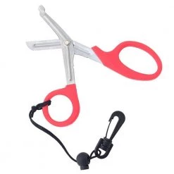Aropec Heavy Duty Scissors With Snap Clip Red