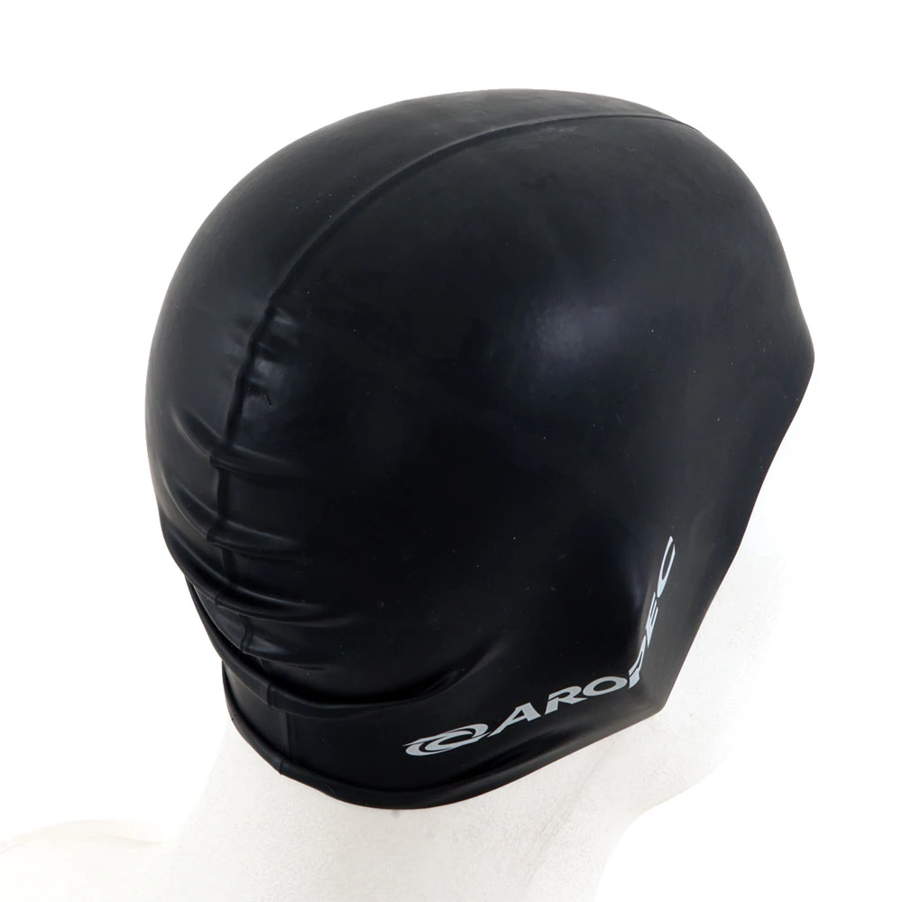 Aropec Adult Silicone Swim Cap Black 4 Aropec Adult Silicone Swim Cap Black - Image 2