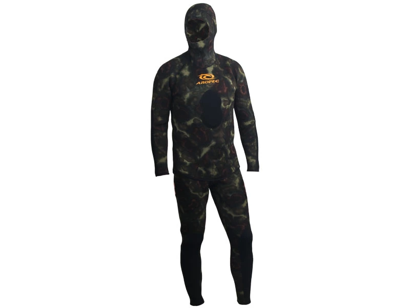 Aropec Open Cell Camouflage Mens Spearfishing Wetsuit 3.5mm 2pc XL 3 Aropec Open Cell Camouflage Mens Spearfishing Wetsuit 3.5mm 2pc XL