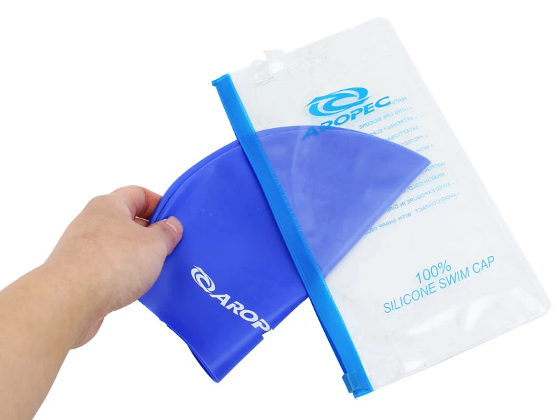 Aropec Kids Silicone Swim Cap Blue 3 Aropec Kids Silicone Swim Cap Blue