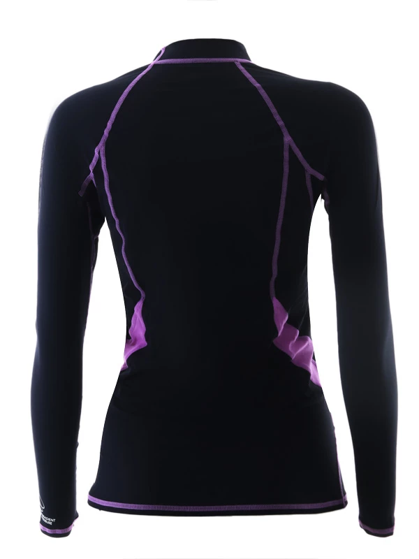Aropec Compression Womens Long Sleeve Top Black/Purple XL 4 Aropec Compression Womens Long Sleeve Top Black/Purple XL - Image 2