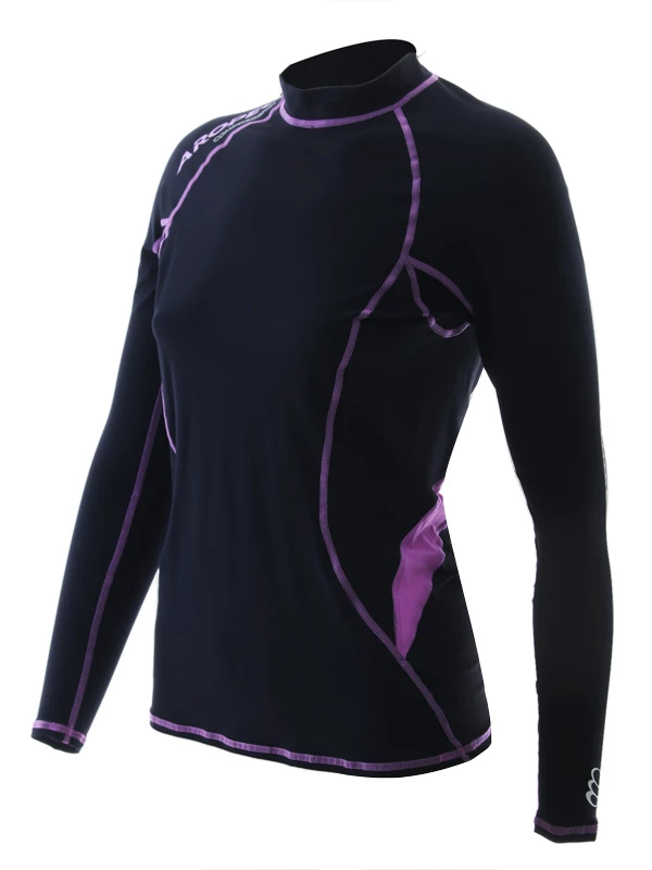 Aropec Compression Womens Long Sleeve Top Black/Purple XL 3 Aropec Compression Womens Long Sleeve Top Black/Purple XL