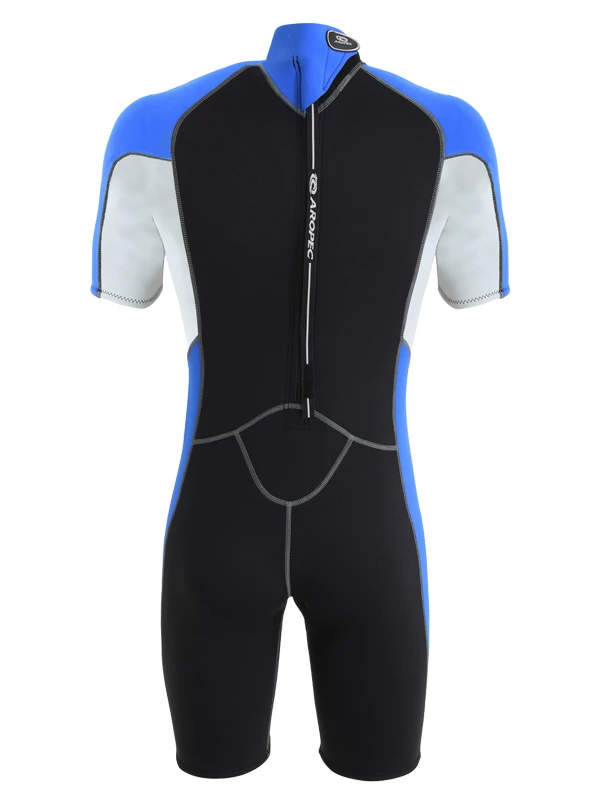 Aropec Neoprene Mens Shorty Wetsuit 2.5mm Blue L 4 Aropec Neoprene Mens Shorty Wetsuit 2.5mm Blue L - Image 2
