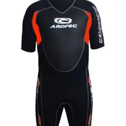 Aropec Climax Neoprene Mens Shorty Wetsuit 3/2mm Orange 3XL