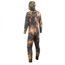 Aropec Mens Open Cell Spearfishing Wetsuit Brown Camo 3mm 2pc