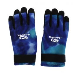 Aropec Blue Camo Spearfishing Dive Gloves 2mm L