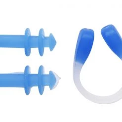 Aropec Ear Plugs And Nose Clip Set Blue