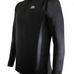 Aropec Quick-Dry Half Zip Mens Thermal Rash Shirt Black