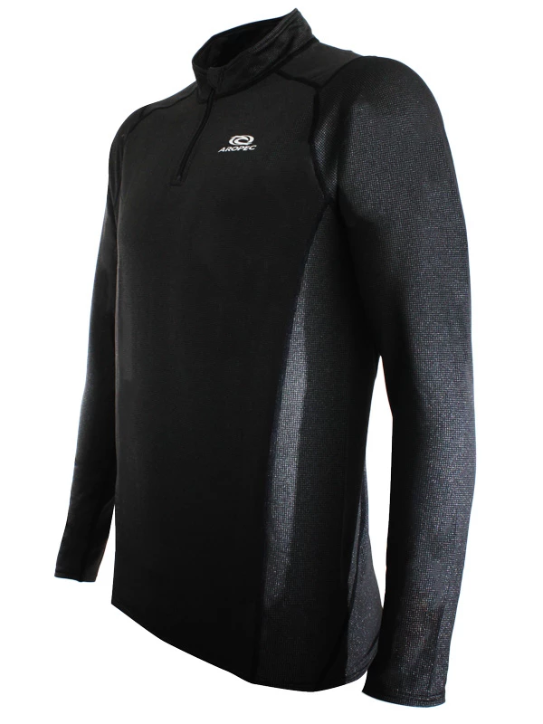 Aropec Quick-Dry Half Zip Mens Thermal Rash Shirt Black 2 Aropec Quick-Dry Half Zip Mens Thermal Rash Shirt Black